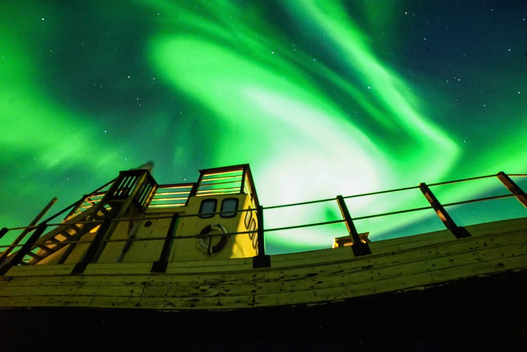 Auroras boreales desde Manitoba, Canadá