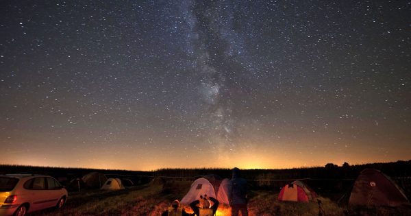 La Vía Láctea desde Niedźwiady, Polonia