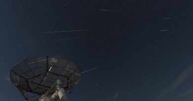Imagen de perseidas desde Columbia Británica, Canadá