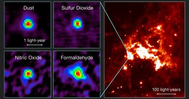 Captan un “caparazón” estelar con una interesante química