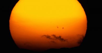 La puesta de Sol desde Treviso, Italia