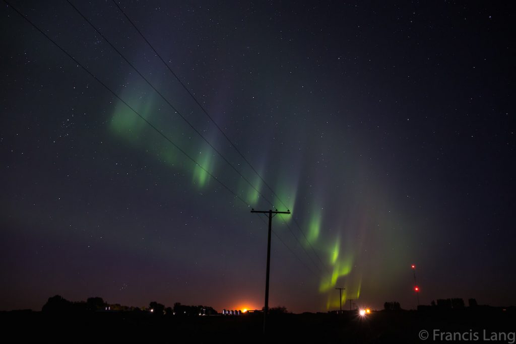 Auroras boreales desde Saskatoon, Canadá