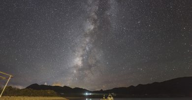 La Vía Láctea desde la isla de Ishigaki, Japón