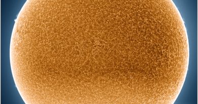 Imagen del Sol en H-alfa tomada el 15 de septiembre de 2016