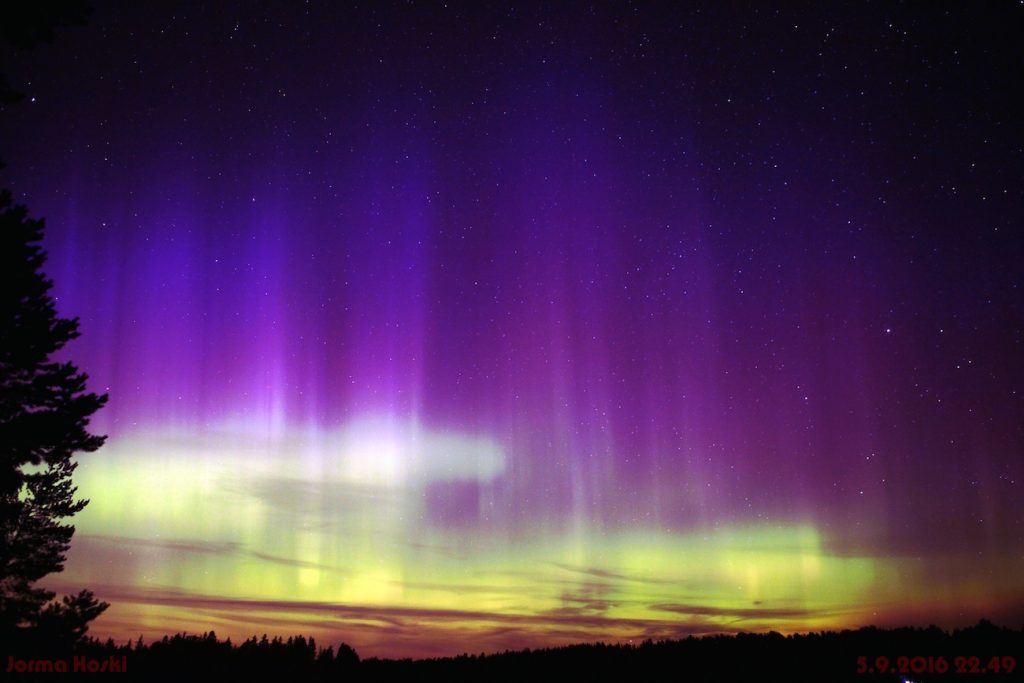Auroras boreales desde Porvoo, Finlandia