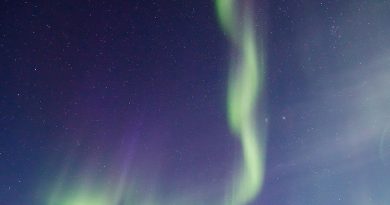 Auroras boreales desde Groenlandia