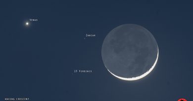 La Luna y Venus desde Malasia