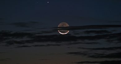 La Luna y Mercurio desde Florida, Estados Unidos