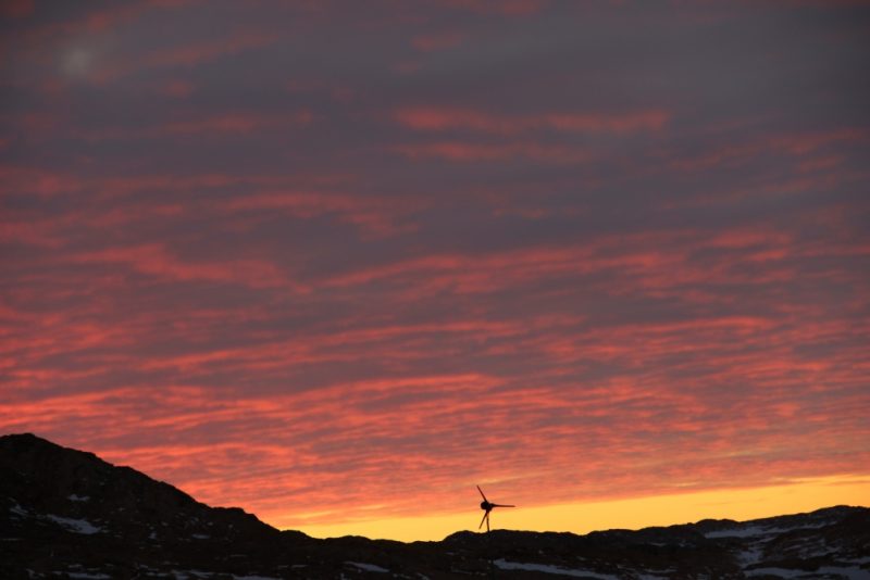 El atardecer desde la Antártida