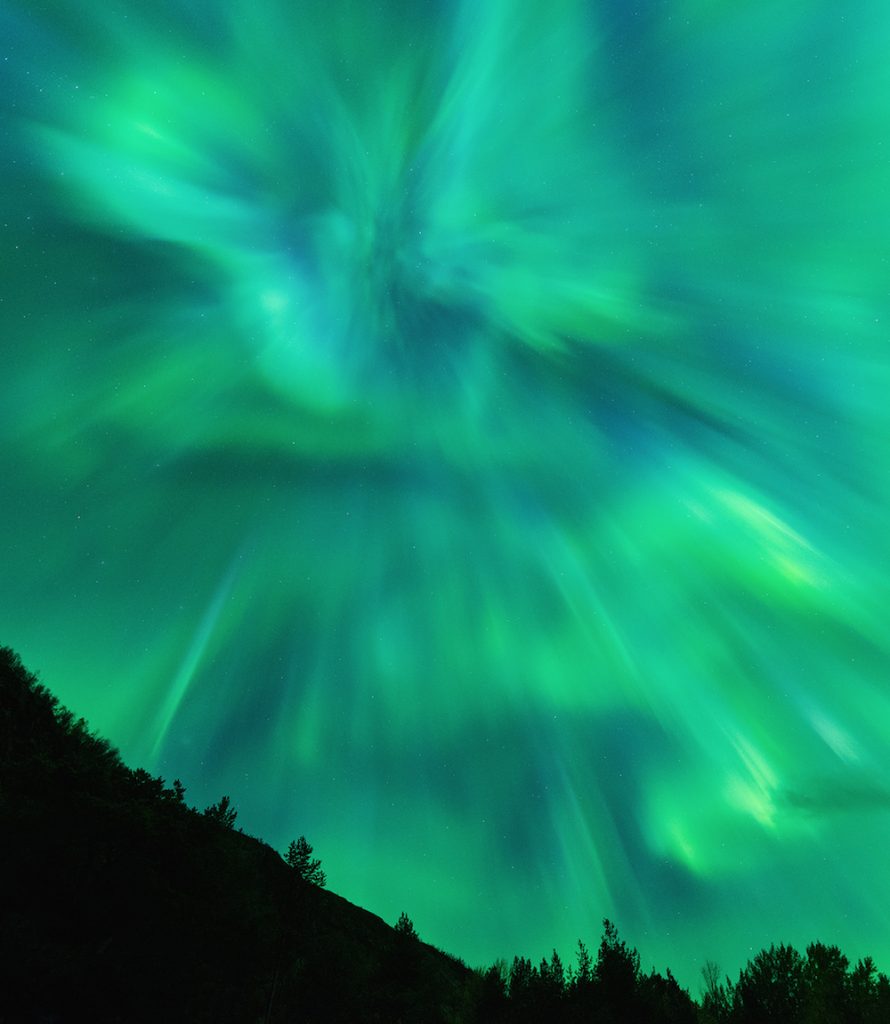 Auroras boreales desde Efjorden, Noruega