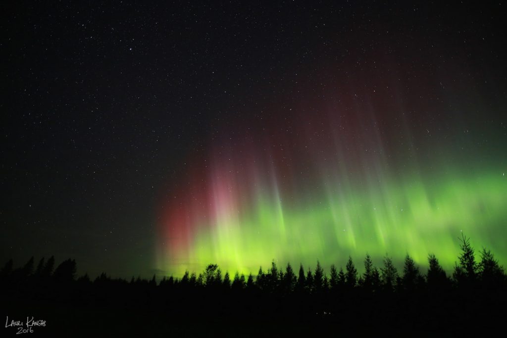Auroras boreales desde Ontario, Canadá