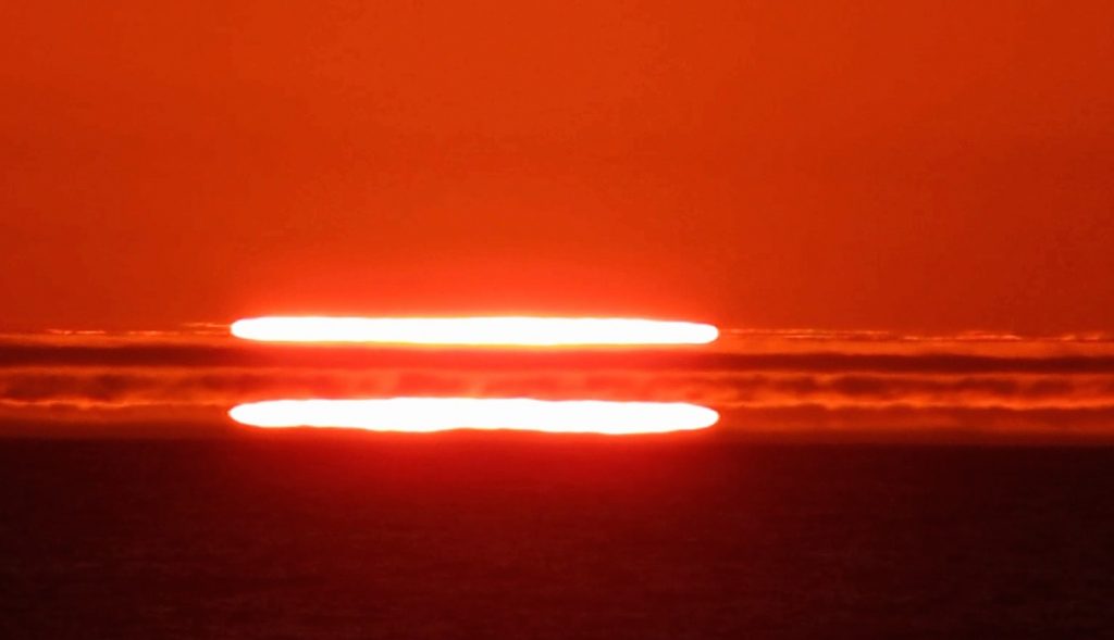 La puesta de Sol desde San Francisco, California