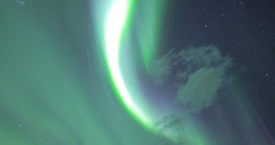 Auroras boreales desde Olafsfjördur, Islandia