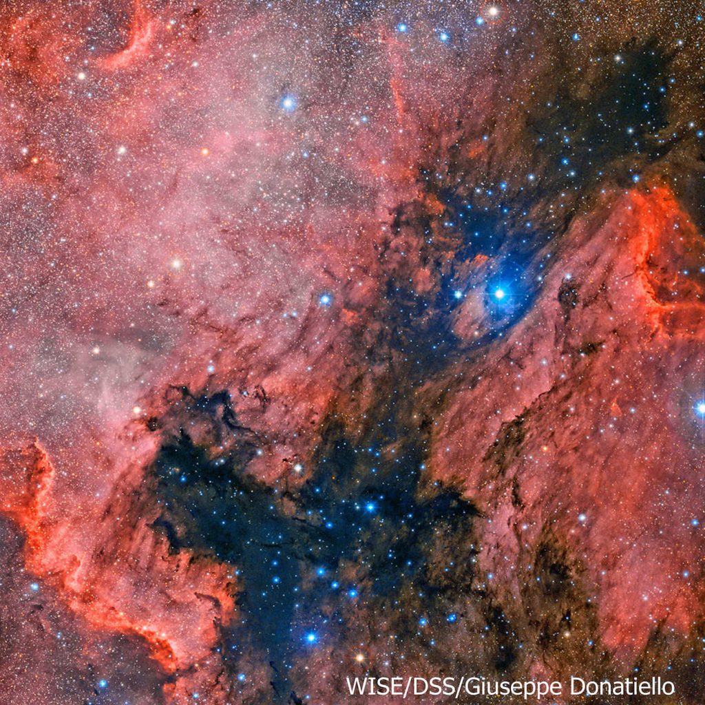 Imagen de la Nebulosa de Norteamérica y la Nebulosa Pelícano