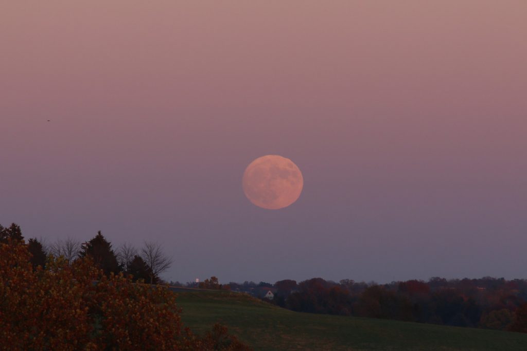 La Luna desde Hershey, Pennsylvania, Estados Unidos