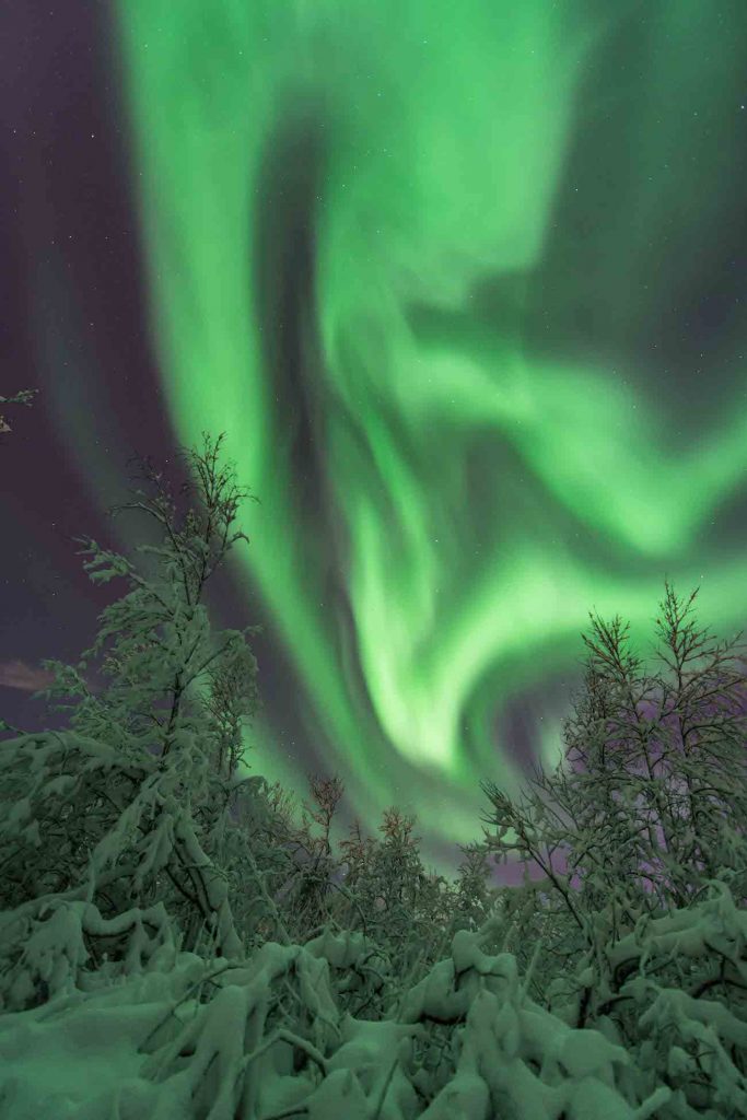 Auroras boreales desde Kiruna, Suecia
