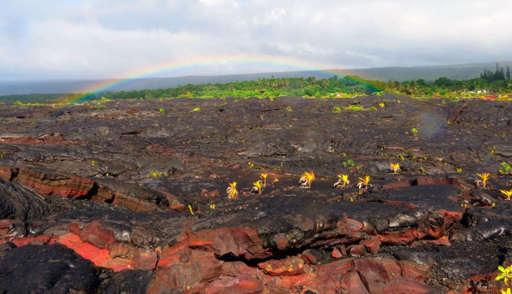 Imagen de un arcoíris desde Hawái