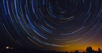 Imagen de rastro de estrellas desde San Felipe, Chile