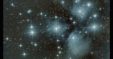 Imagen del cúmulo abierto de las Pléyades (M45)