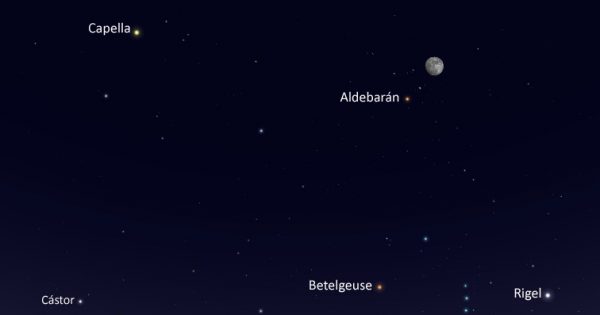 Esta noche se podrá ver la conjunción de la Luna y la estrella Aldebarán