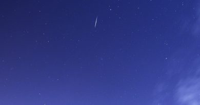 Imagen de una gemínida desde Budapest, Hungría