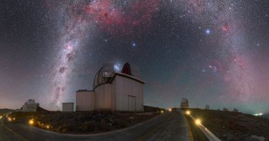 La Vía Láctea sobre el Observatorio La Silla (Chile)