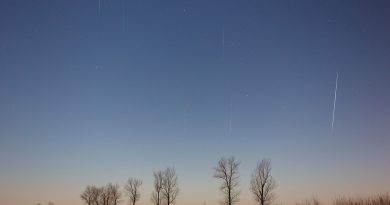 Imagen de 6 gemínidas captadas desde Wyoming, Estados Unidos