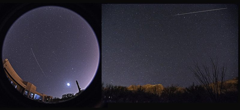 Imágenes de meteoros desde Arizona, Estados Unidos
