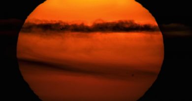 La puesta de Sol desde Venecia, Italia