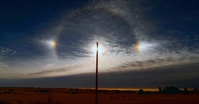 Halo solar desde Wyoming, Estados Unidos