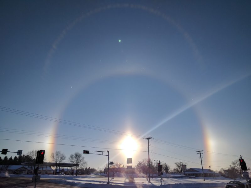 Halo solar desde Wisconsin, Estados Unidos