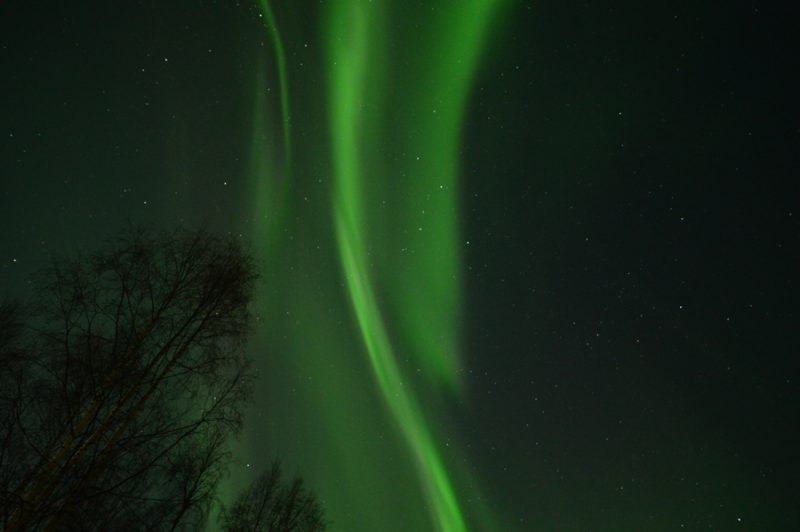 Foto de auroras boreales desde Luleå, Suecia