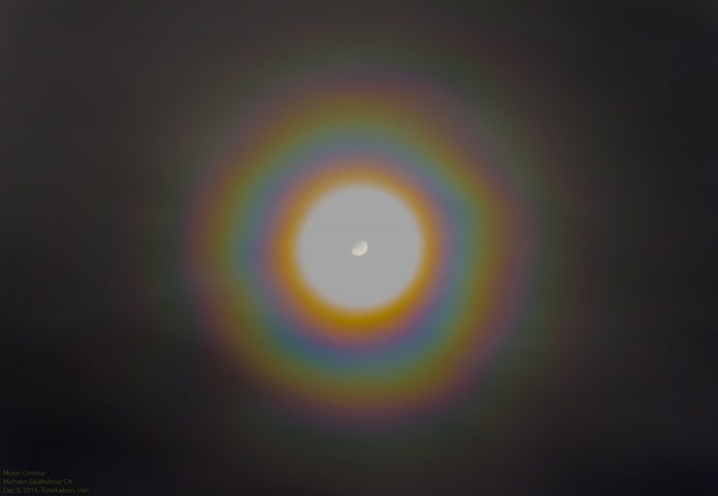Imagen de una corona lunar desde Irán