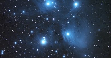 Imagen de las Pléyades tomada el 11 de diciembre de 2016