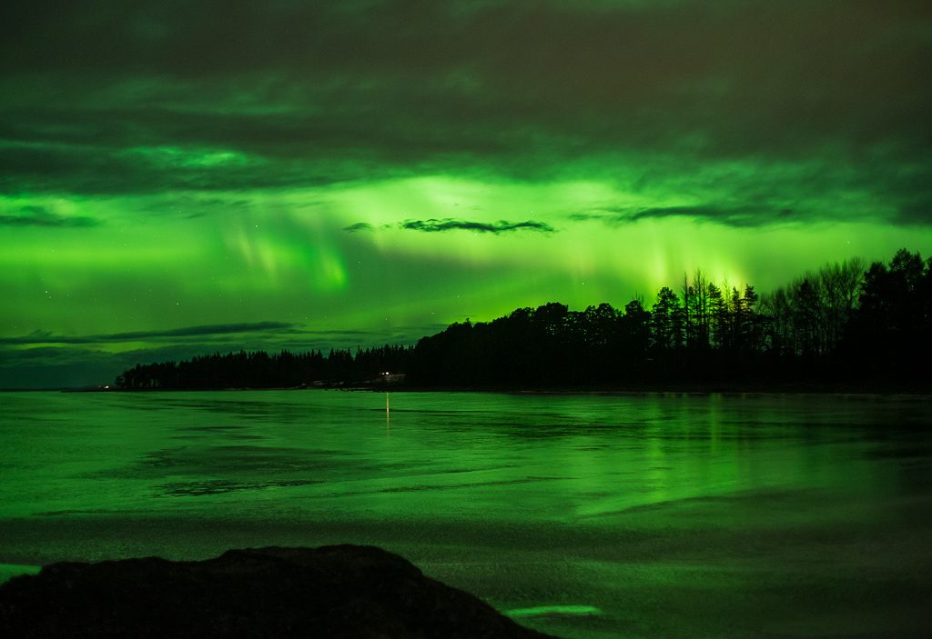 Auroras boreales desde Andersön, Suecia