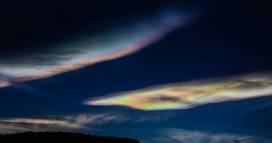 Nubes iridiscentes desde Colorado, Estados Unidos