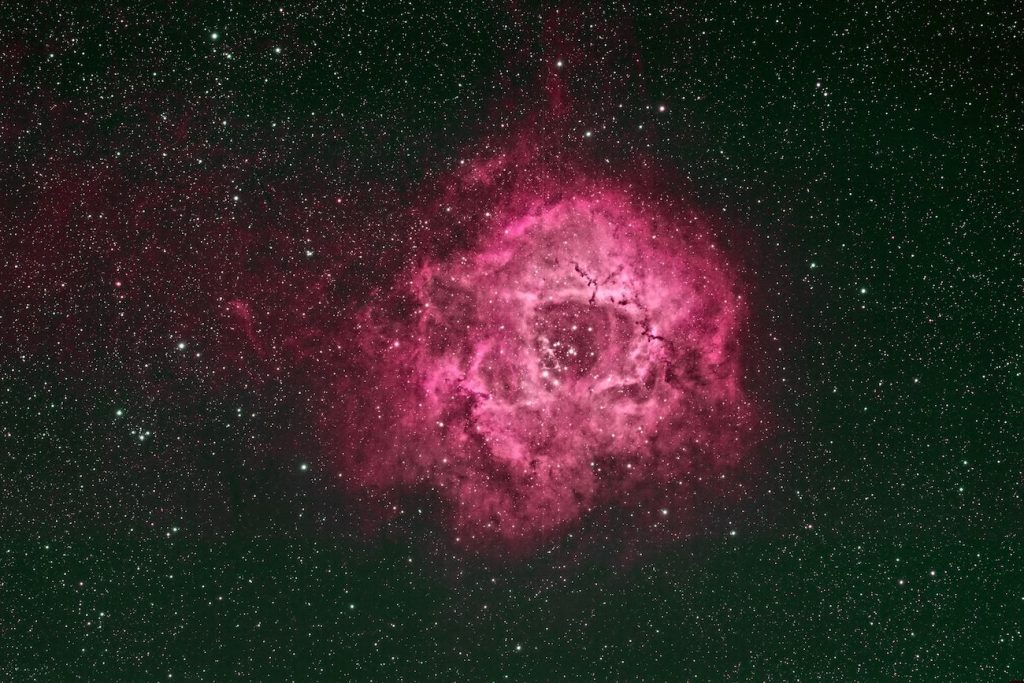 Imagen de la Nebulosa Roseta tomada el 15 de diciembre de 2016
