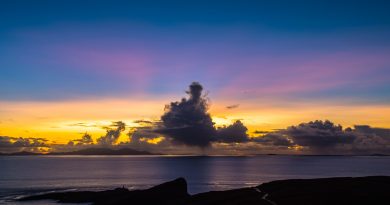 El atardecer desde la isla de Skye, Escocia