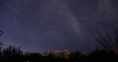 Foto de un meteoro desde Arizona, Estados Unidos