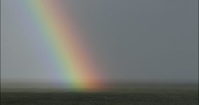 Arcoíris sobre el Atlántico desde Carolina del Sur, Estados Unidos