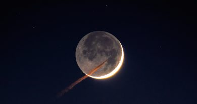 La Luna creciente desde Wolwark, Polonia