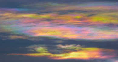 Nubes iridiscentes desde Mutare (Zimbabue)