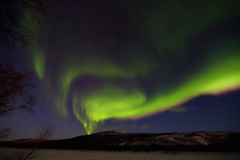 Auroras boreales desde Utsjoki, Finlandia