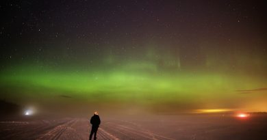 Auroras boreales desde Pieksämäki, Finlandia