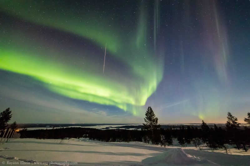 Auroras boreales y un meteoro desde Finlandia