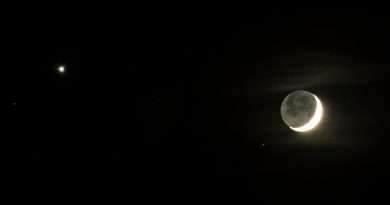 Venus y la Luna desde Fairbanks, Alaska