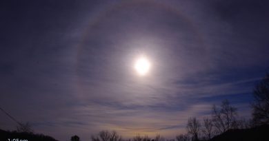 Halo solar desde Tennessee, Estados Unidos