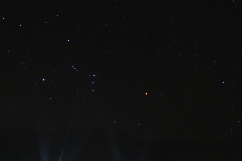 La constelación de Orión desde San Felipe, Chile