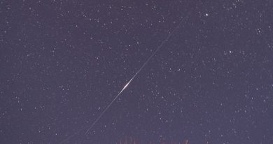 El paso de un satélite Iridium desde Virginia, Estados Unidos