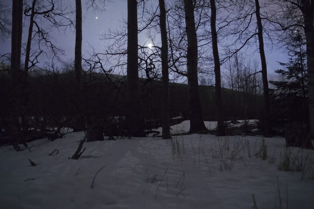 Venus y Marte desde Columbia Británica, Canadá
